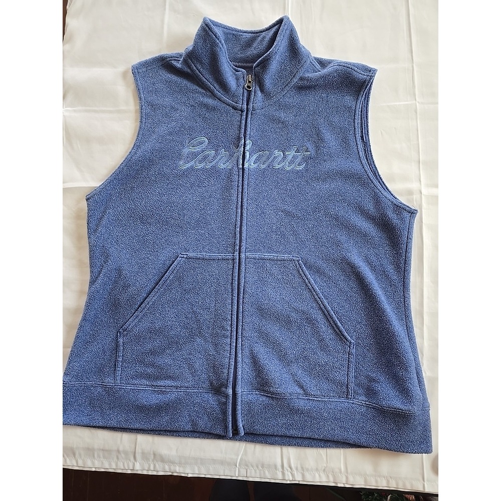 Carhartt Women's XL Blue Soft Fleece Vest Coat Jacket Outerwear‎